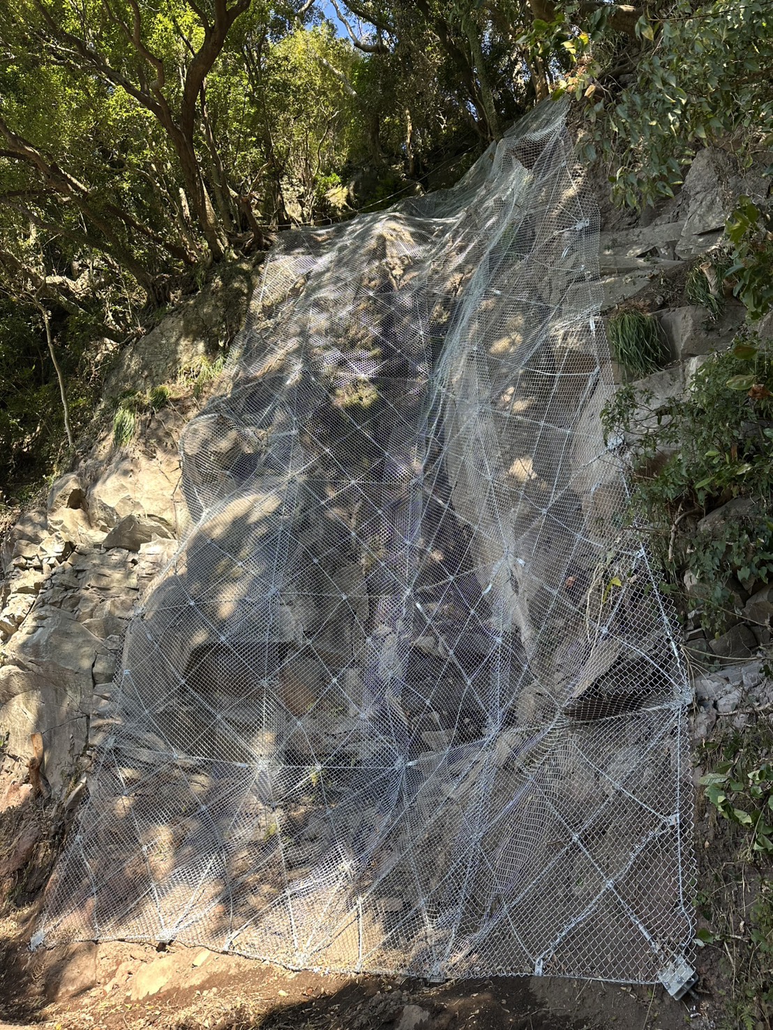 面保護ネット施工の様子